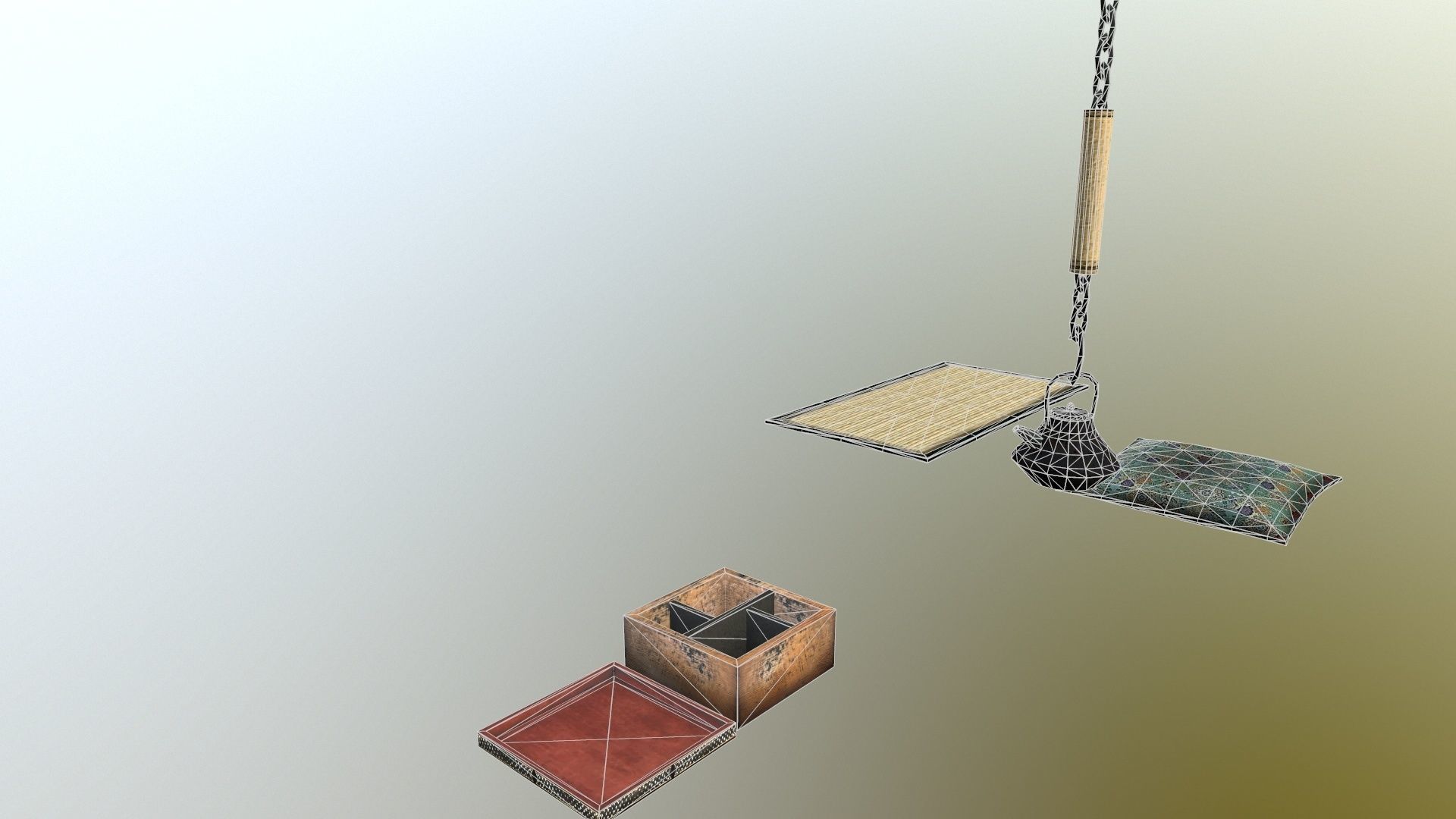 Traditional japanese house Low-poly 3D model_21