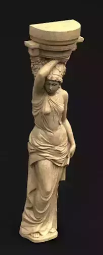 Corbel Decorative Woman 3D model