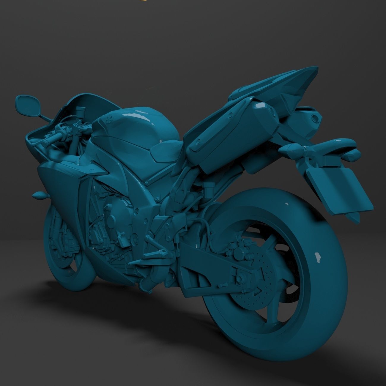3D Model Yamaha YZF-R1 1000  Ready for Print 3D print model_6