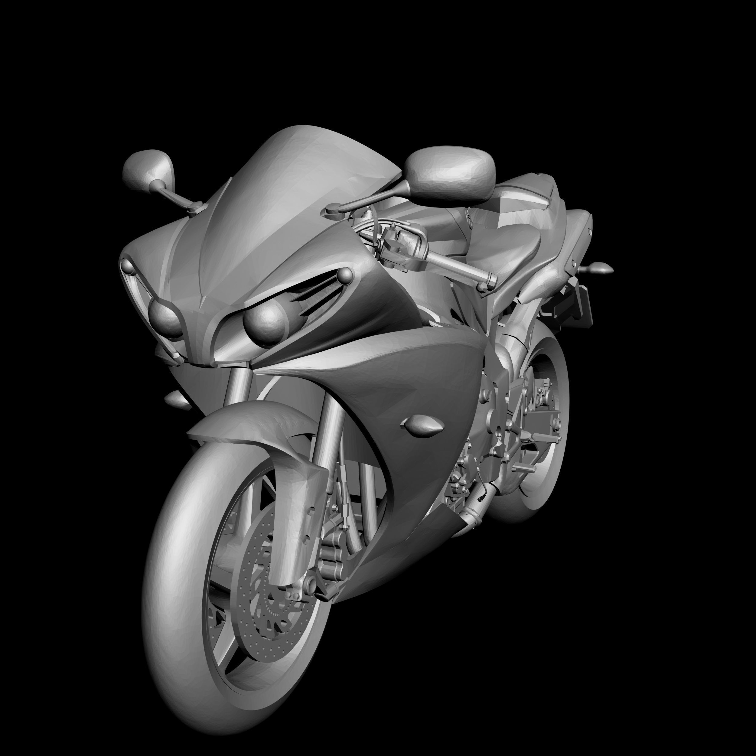 3D Model Yamaha YZF-R1 1000  Ready for Print 3D print model_9