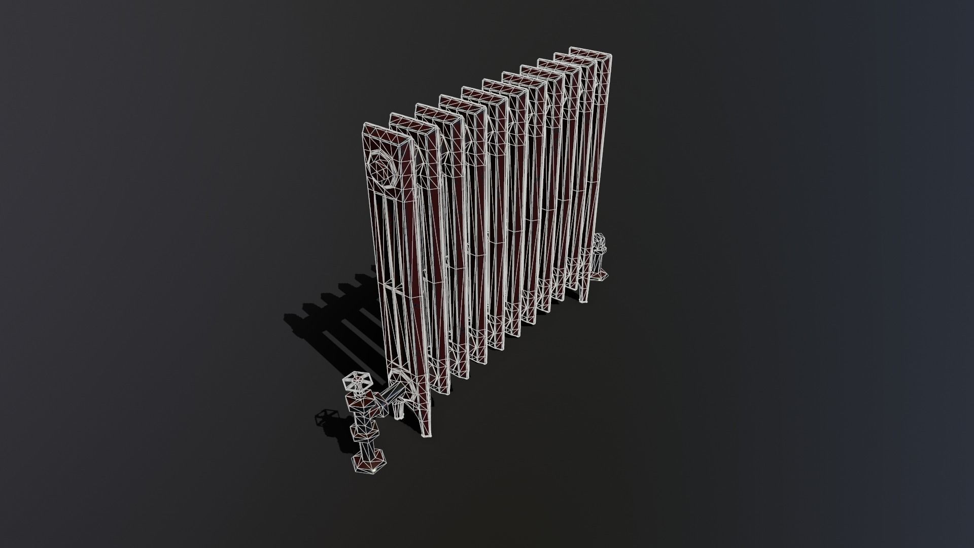 Radiator Low-poly 3D model_2