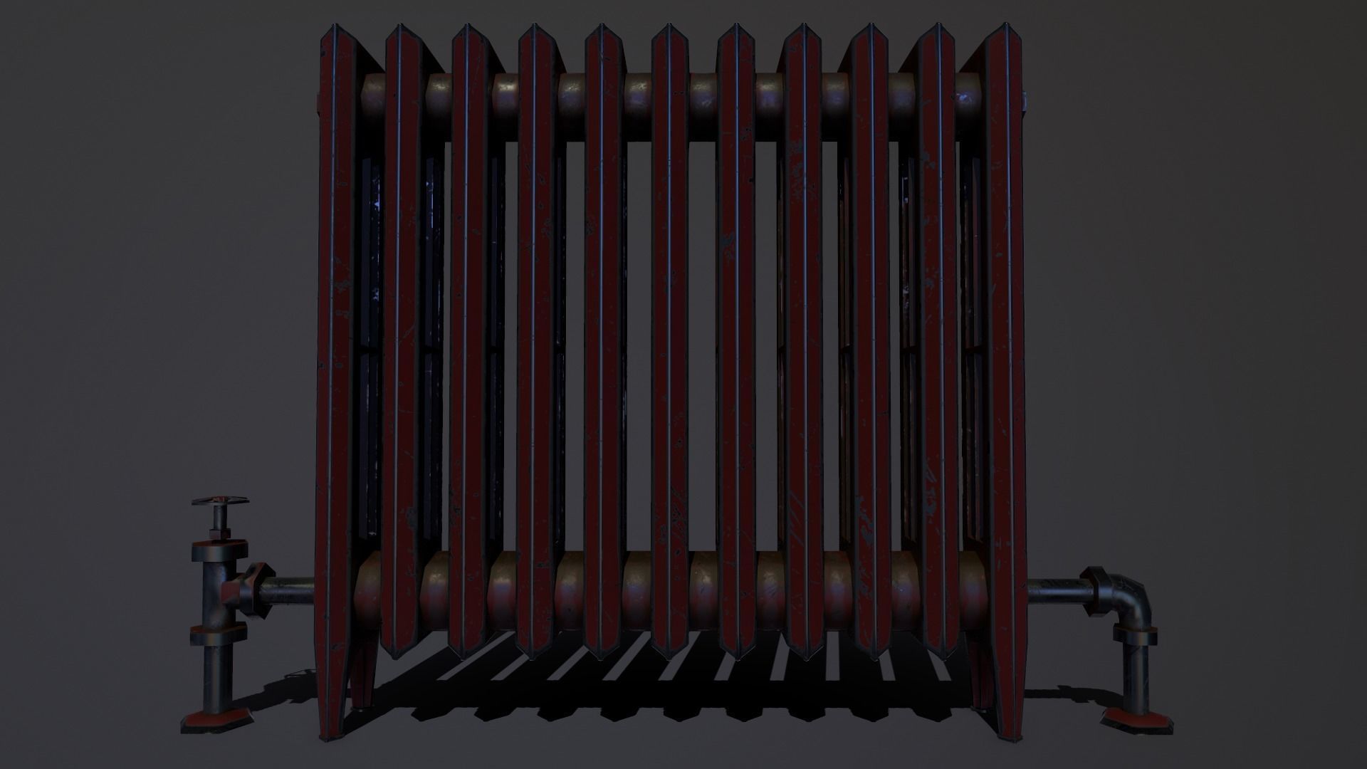 Radiator Low-poly 3D model_4