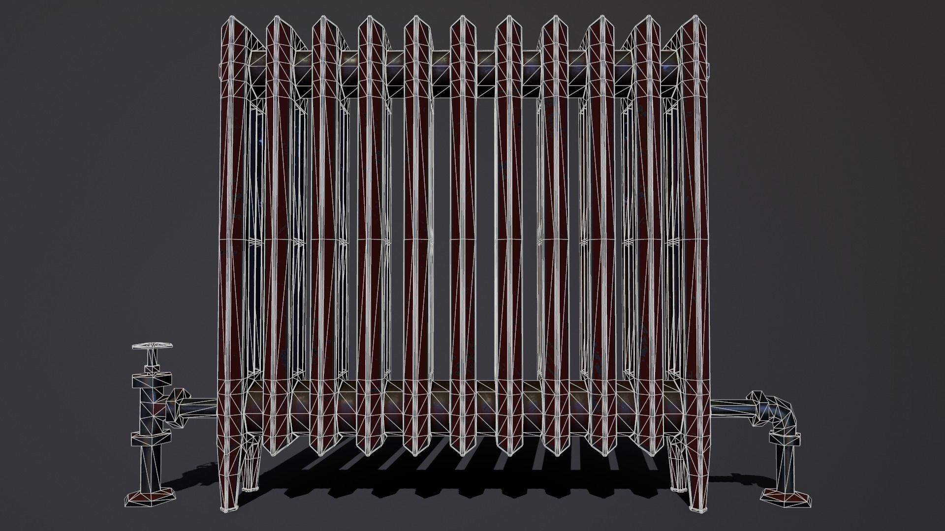 Radiator Low-poly 3D model_5