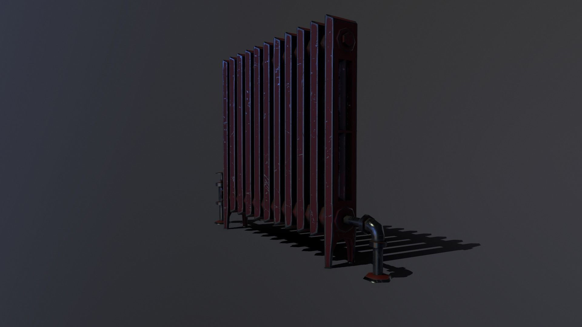 Radiator Low-poly 3D model_3