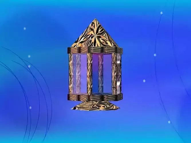 Two Ramadan Lanterns Low-poly 3D model