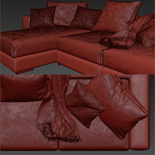 Ananta Class Sofa 3D model 5