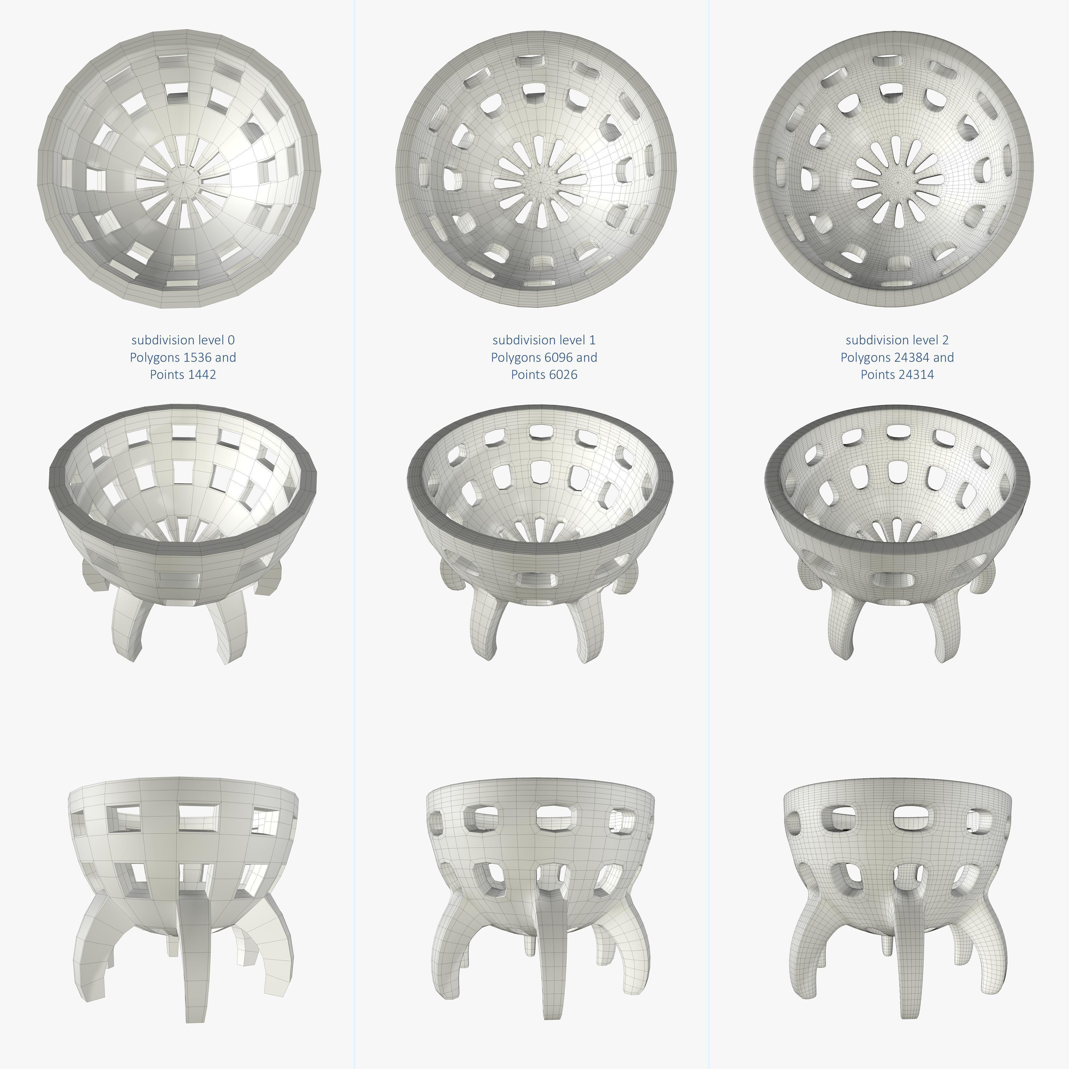 Egg cup 3D model Low-poly 3D model_7