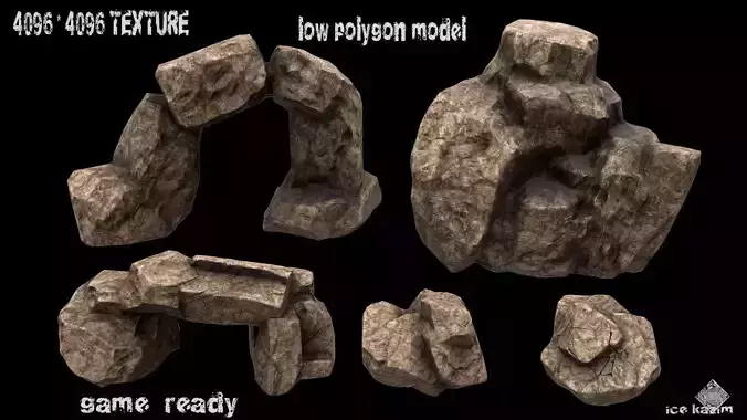 Rock Set of rocks ready to be used in game