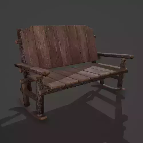 Wooden Rocking Bench
