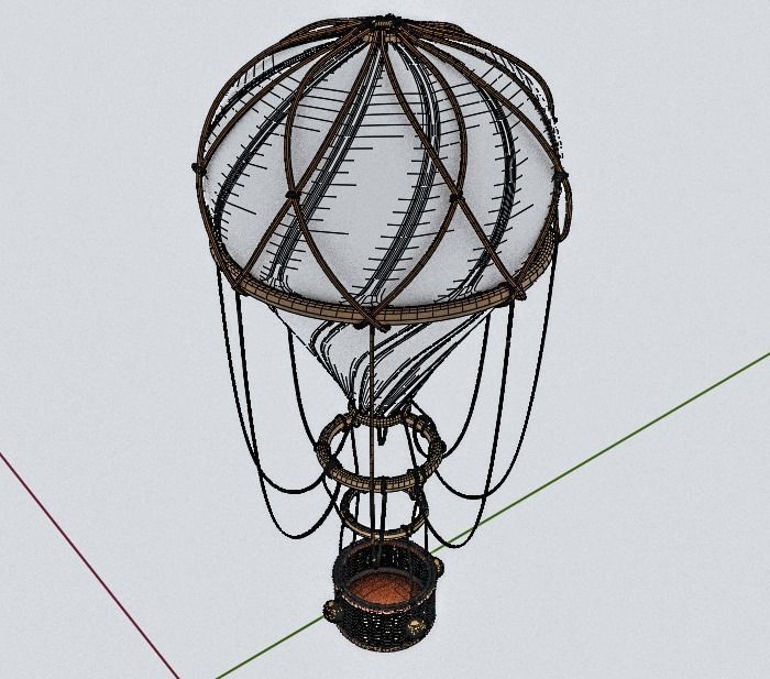 AIR BALLOON Low-poly 3D model_12