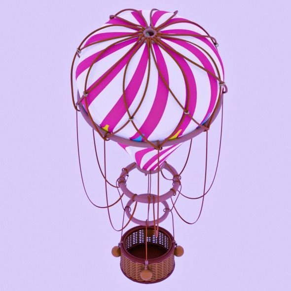 AIR BALLOON Low-poly 3D model_2