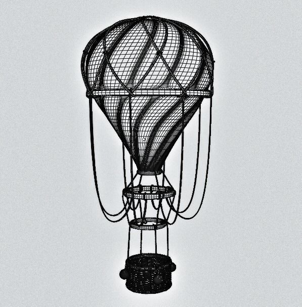 AIR BALLOON Low-poly 3D model_13
