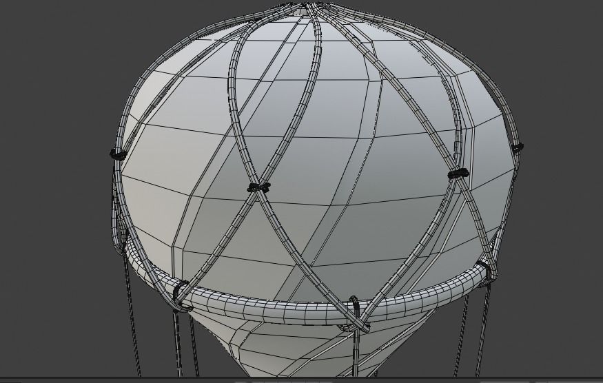 AIR BALLOON Low-poly 3D model_4