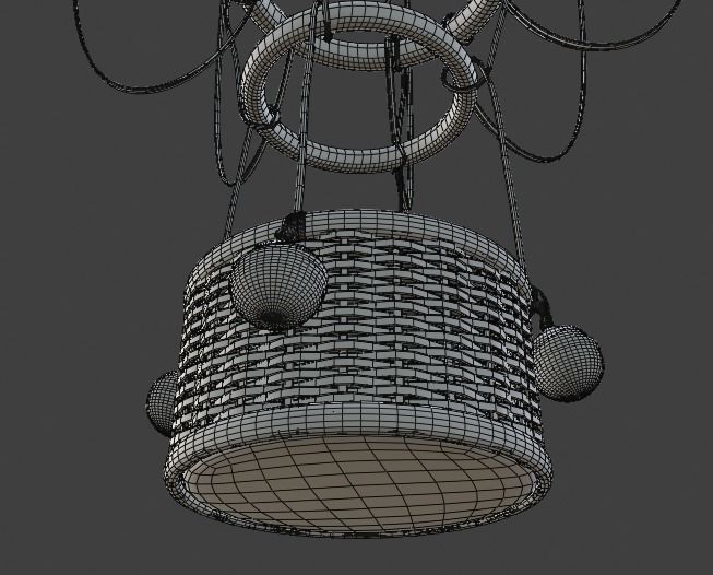 AIR BALLOON Low-poly 3D model_11