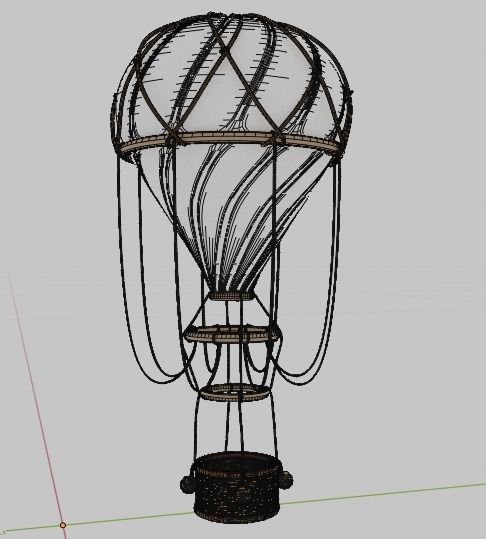 AIR BALLOON Low-poly 3D model_5