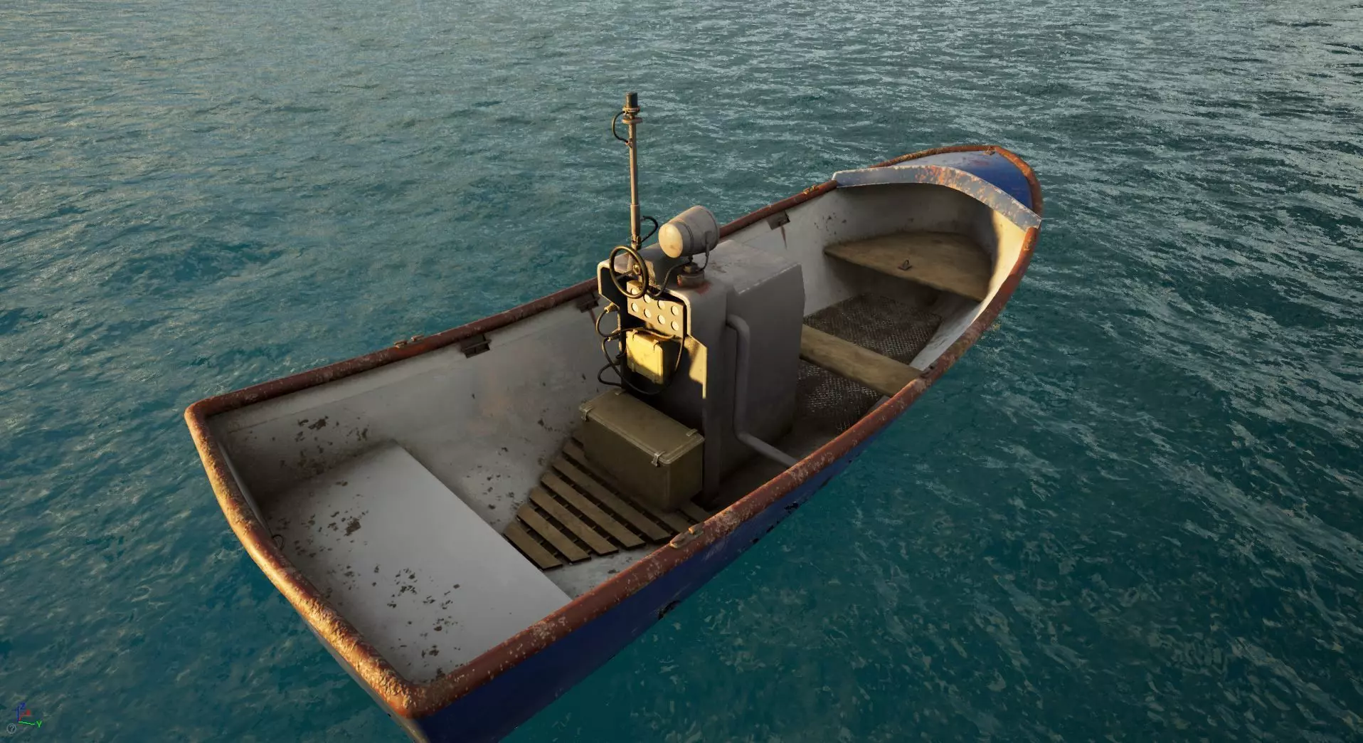 Motor Boat Free low-poly 3D model