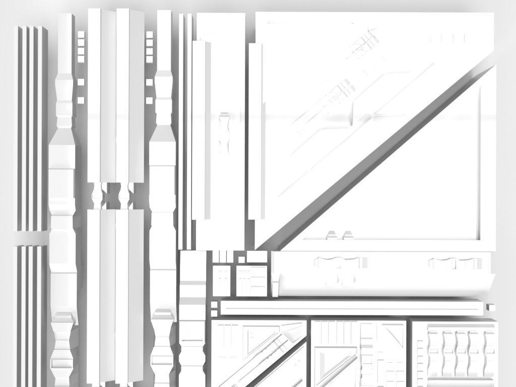 hard sruface kit- 2227 objects kitbash- 4K Panel builder asset Low-poly 3D model_7