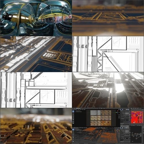 hard sruface kit- 2227 objects kitbash- 4K Panel builder asset Low-poly 3D model