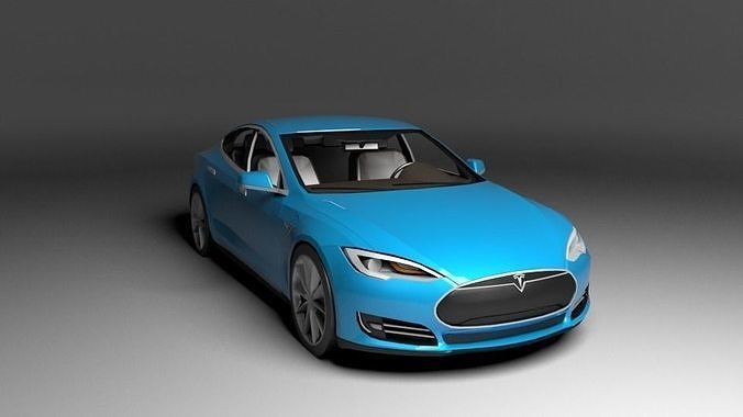 TESLA MODEL S 2013 LOWPOLY Low-poly 3D model
