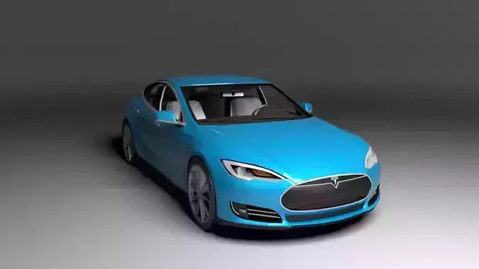 TESLA MODEL S 2013 LOWPOLY Low-poly 3D model