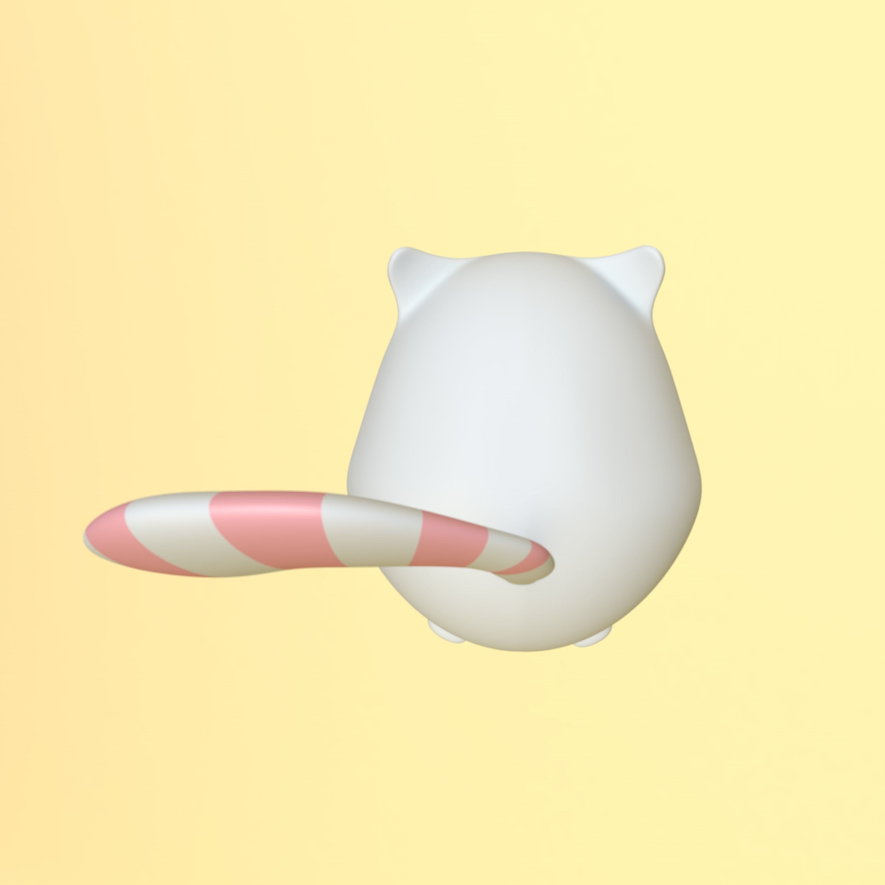 Catto kawaii cat 3D model_2