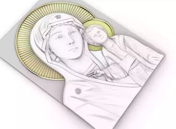 virgin mary kazan 3d model 