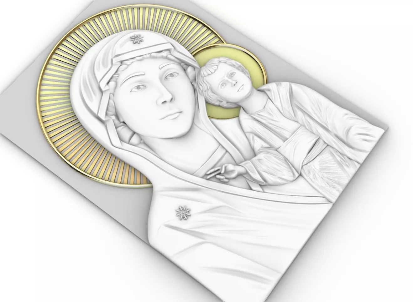 virgin mary kazan 3d model 3D print model
