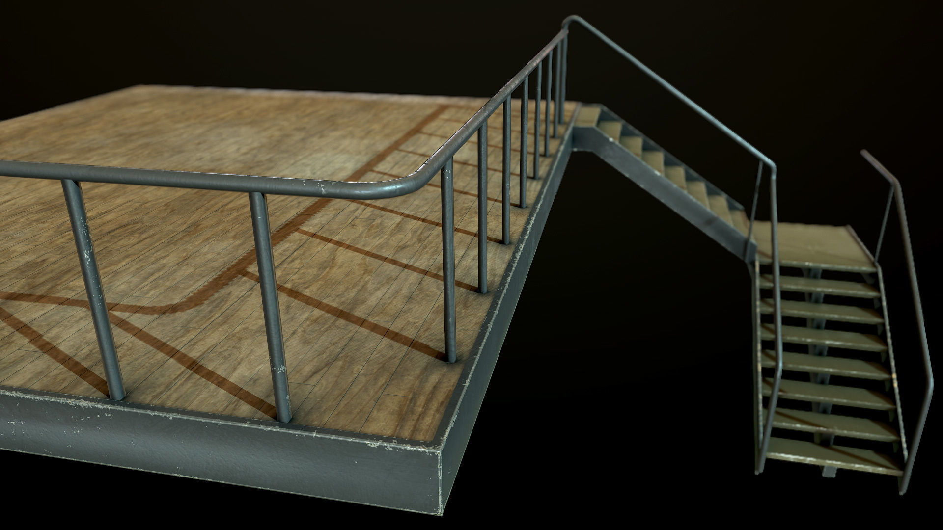 Garage 02 Low-poly 3D model_13