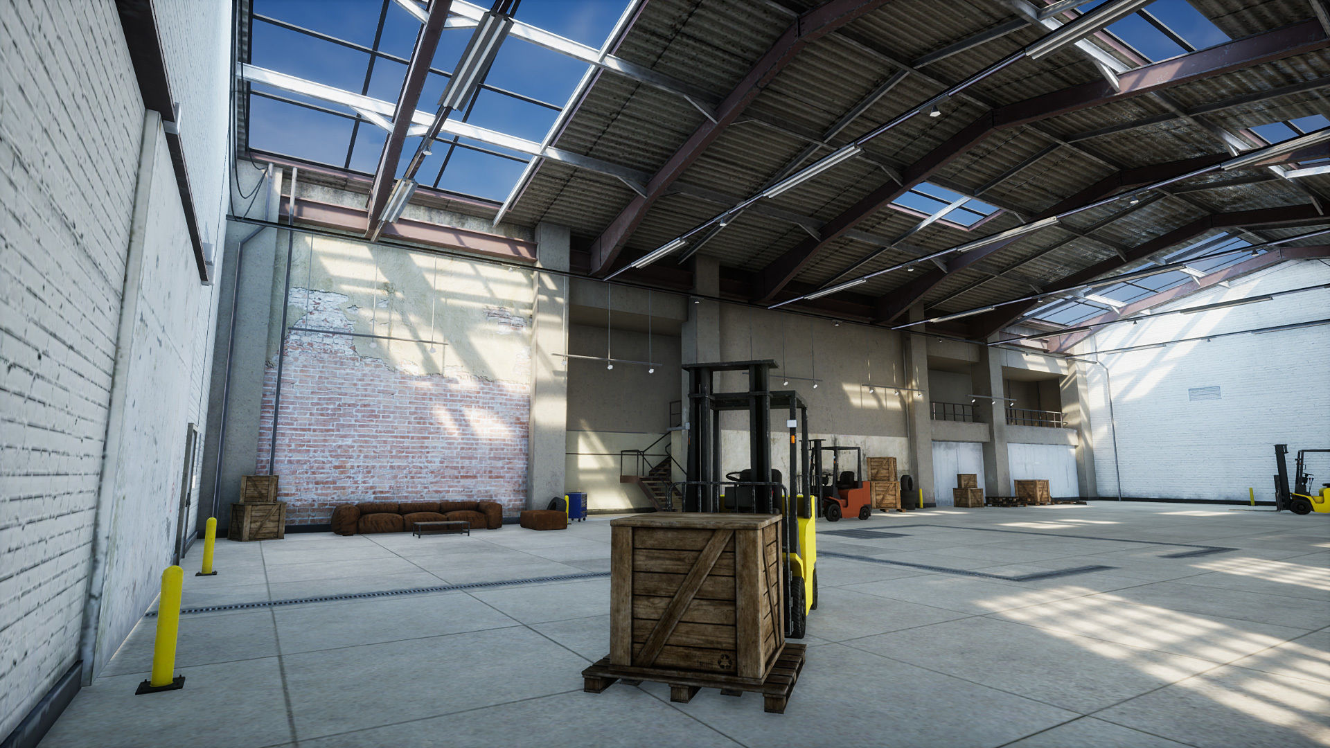 Garage 02 Low-poly 3D model_1
