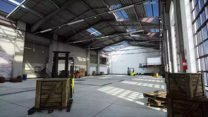Garage 02 Low-poly 3D model