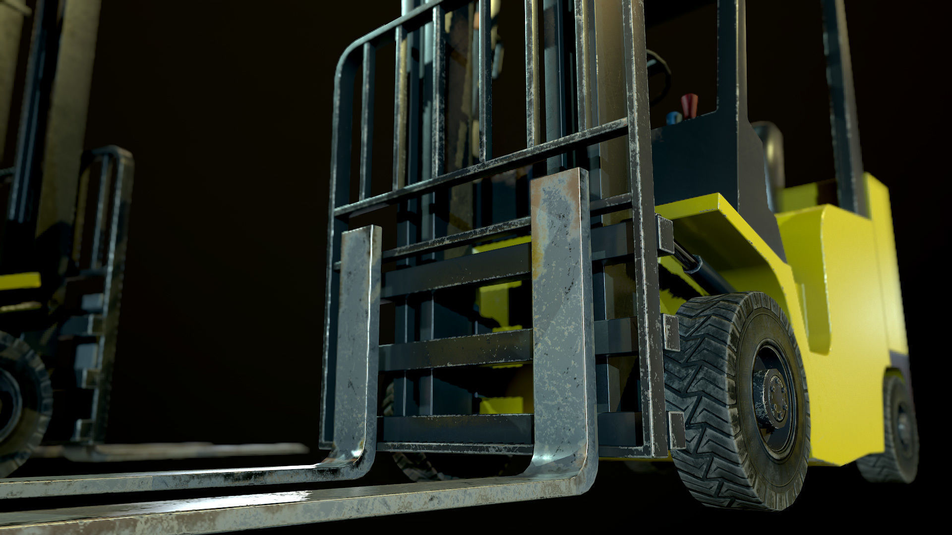 Garage 02 Low-poly 3D model_9
