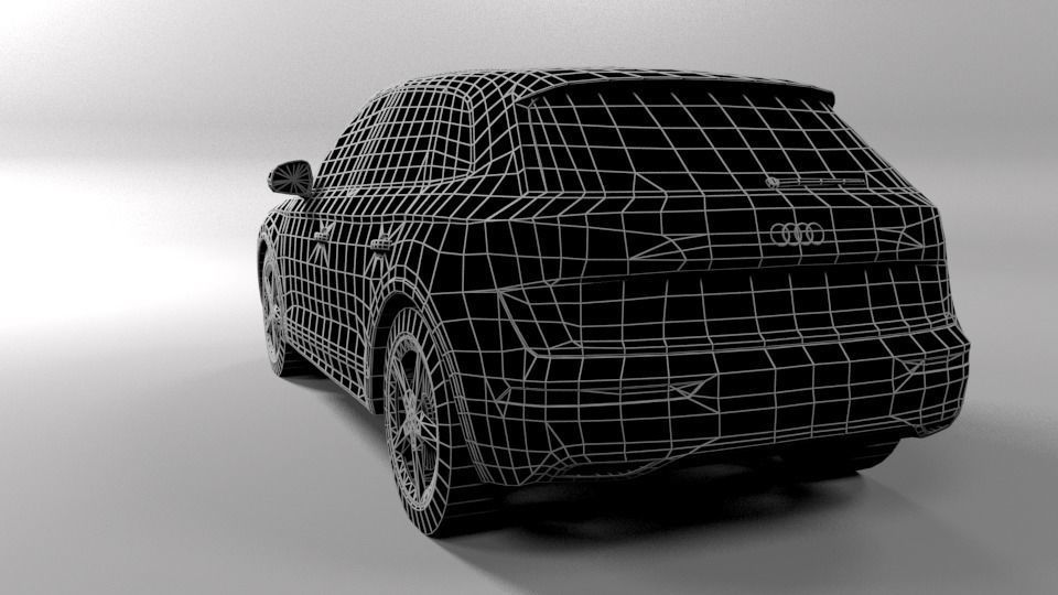 AUDI Q5 2018 LOWPOLY Low-poly 3D model_3