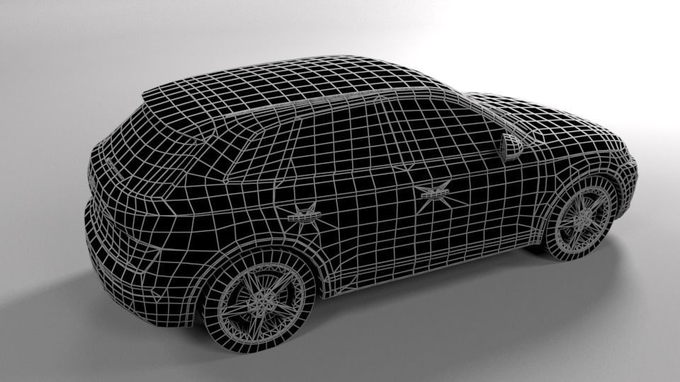 AUDI Q5 2018 LOWPOLY Low-poly 3D model_7