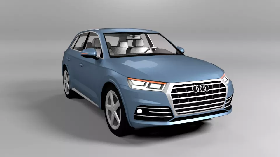 AUDI Q5 2018 LOWPOLY Low-poly 3D model_0