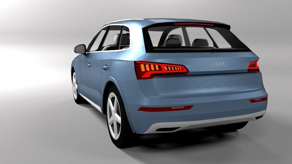 AUDI Q5 2018 LOWPOLY Low-poly 3D model_2