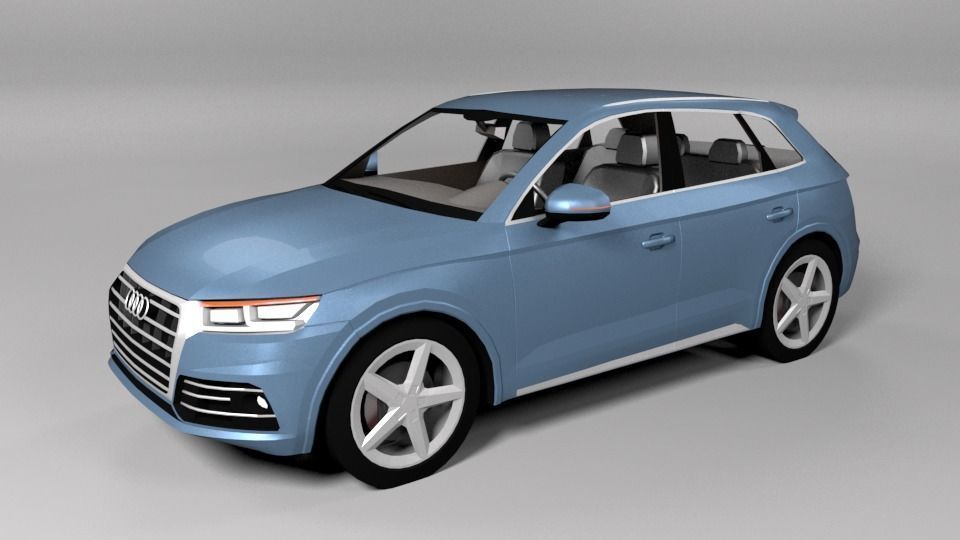 AUDI Q5 2018 LOWPOLY Low-poly 3D model_4