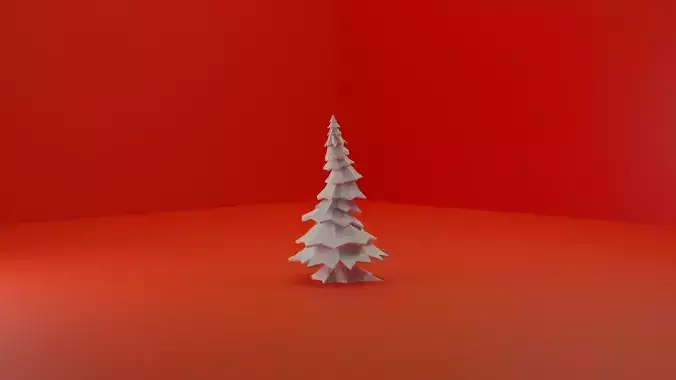 Simple Blank LowPoly Pine Tree 3D model