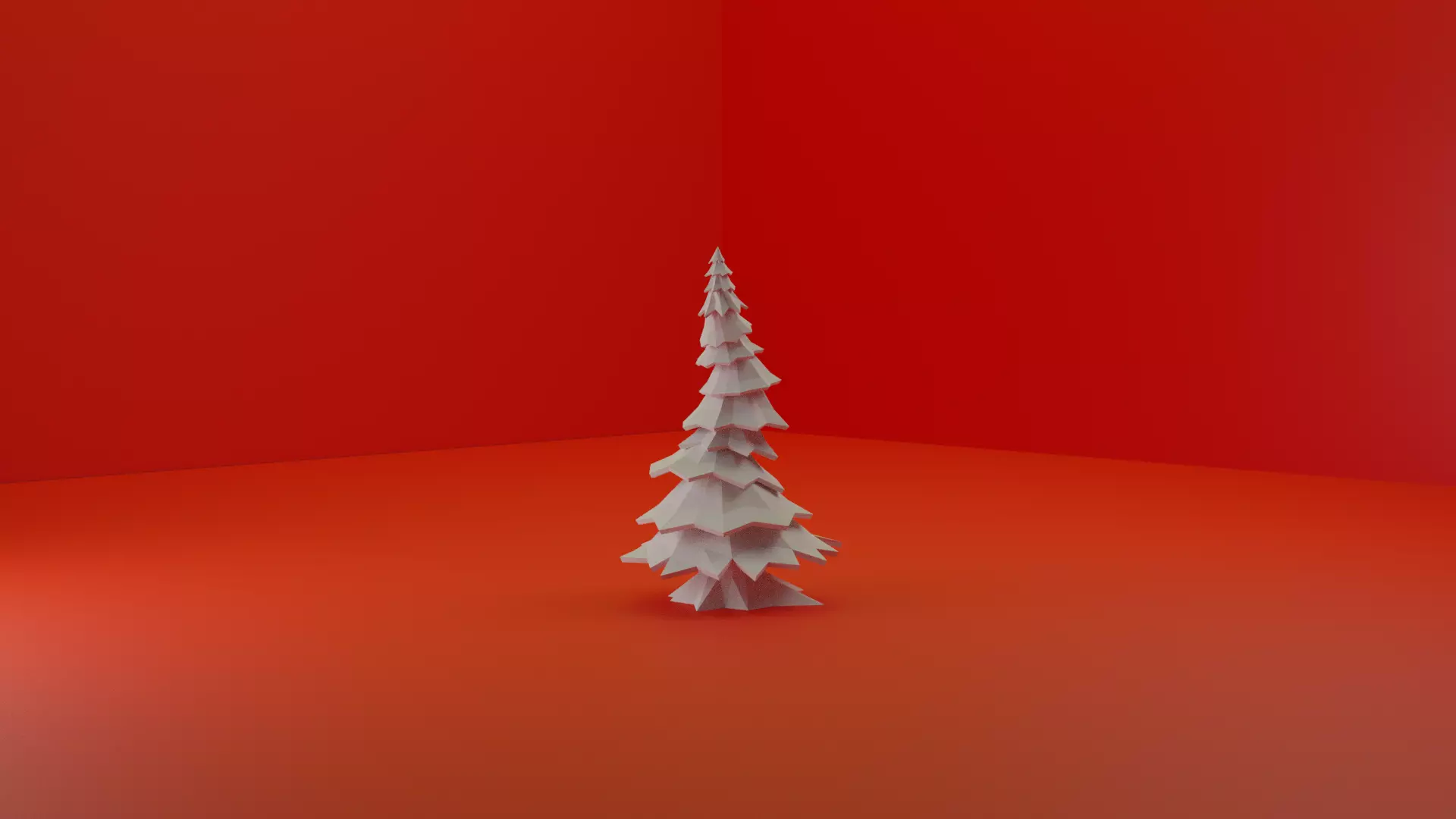 Simple Blank LowPoly Pine Tree 3D model_0
