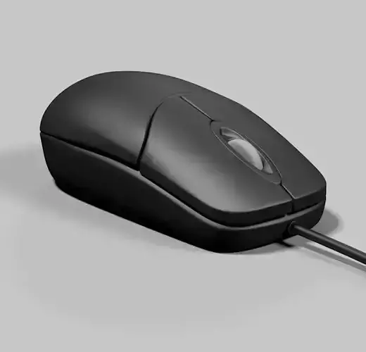 Computer Mouse  Low-poly 3D model