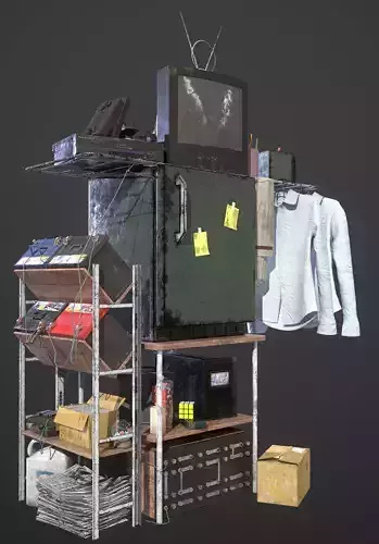 PBR Props refrigerator and cube