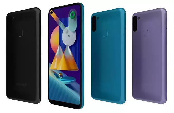 Samsung Galaxy M11 All Colors 3D model