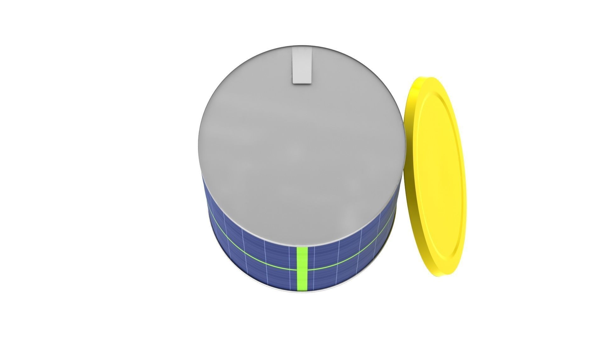 Aluminum Can with Plastic Cap 3D model_13