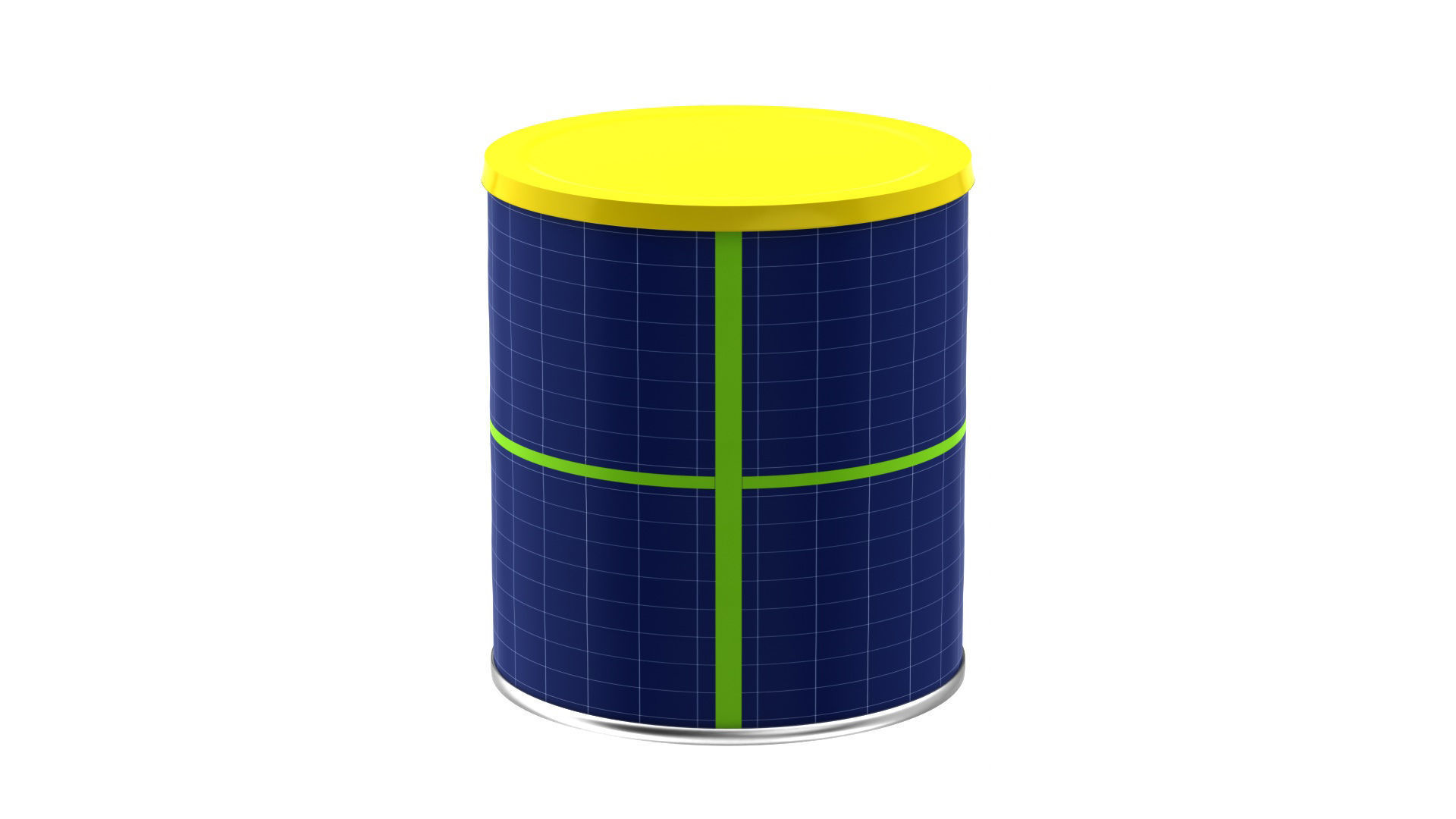 Aluminum Can with Plastic Cap 3D model_2