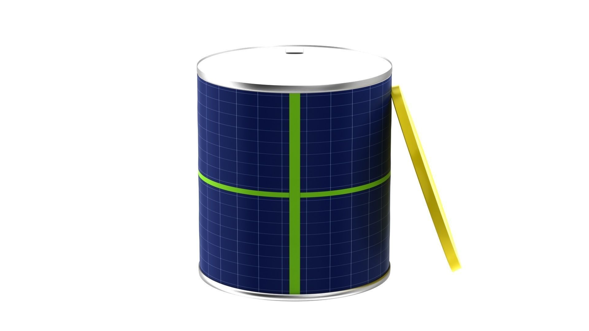 Aluminum Can with Plastic Cap 3D model_3