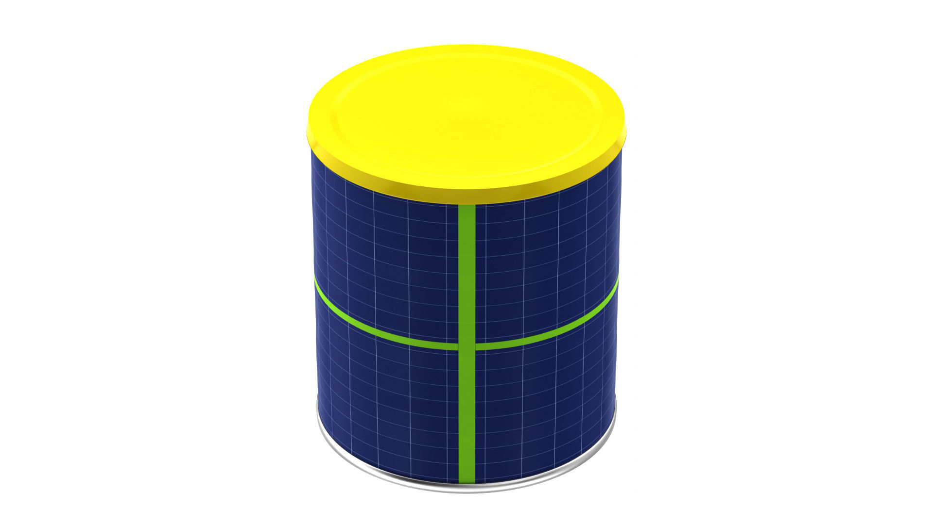 Aluminum Can with Plastic Cap 3D model_8