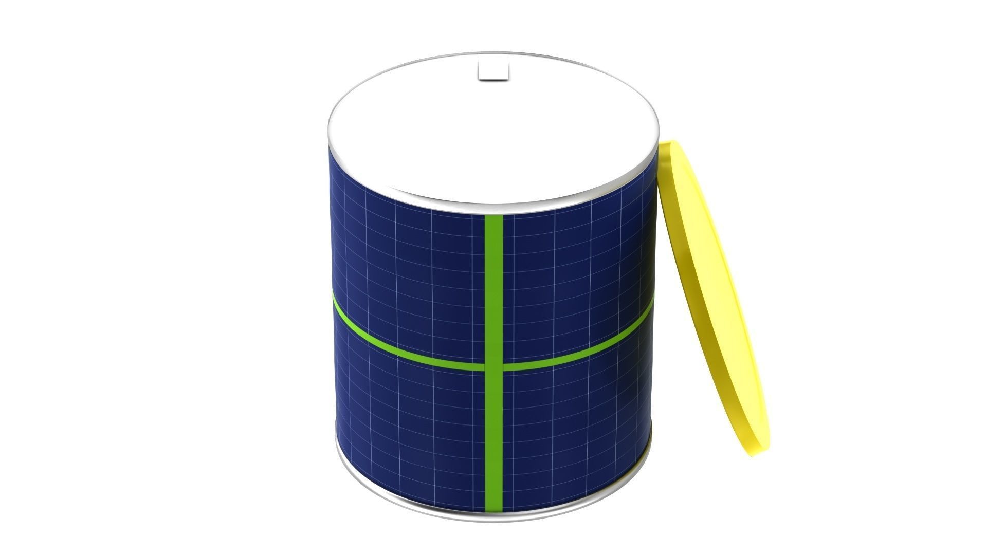 Aluminum Can with Plastic Cap 3D model_9