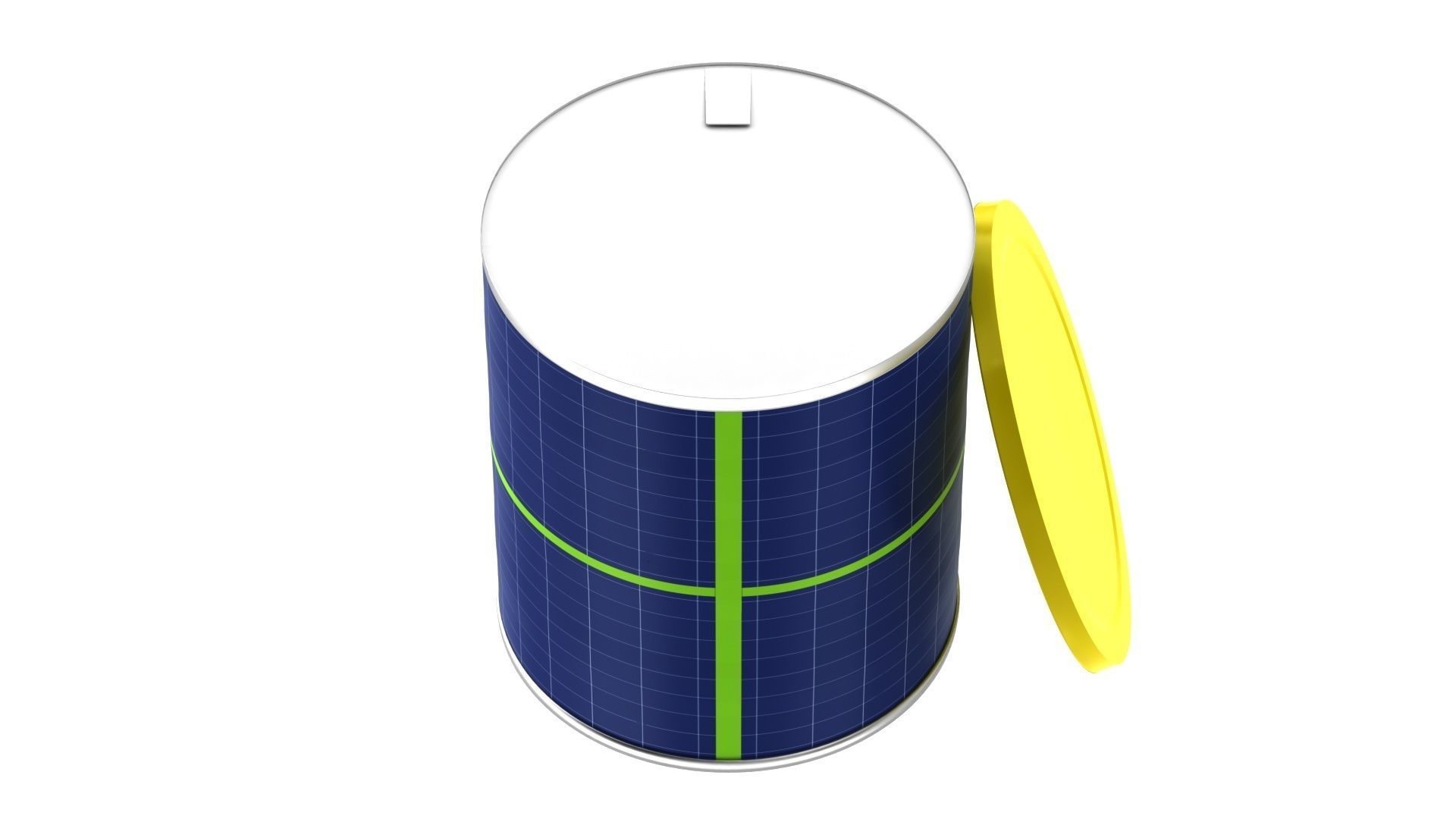 Aluminum Can with Plastic Cap 3D model_11