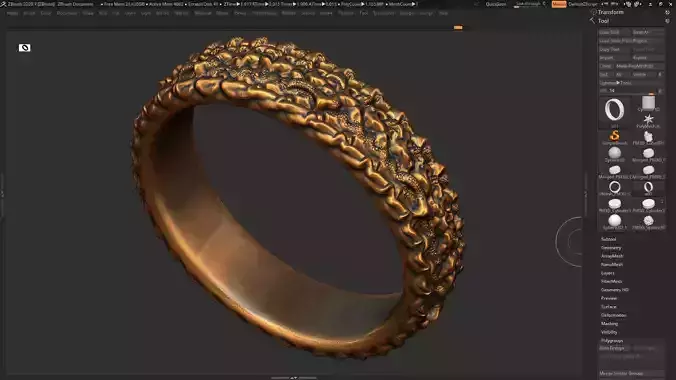 High detailed ring 3D print model 3D print model 3D print model