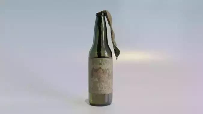 Molotov old bottle with label