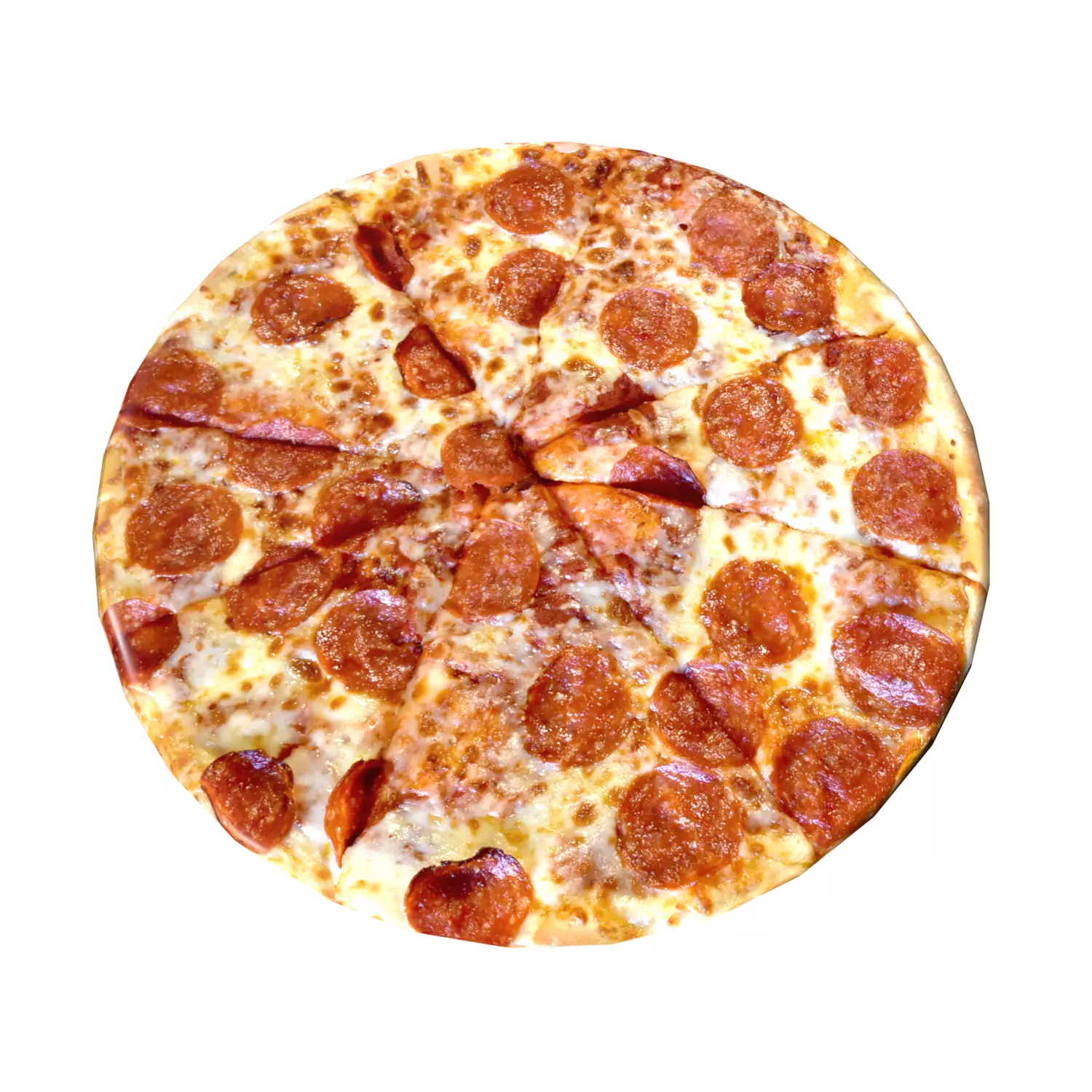 Large Pepperoni Pizza Low-poly 3D model_0